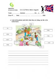 English Worksheet: Present continuous