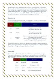 English Worksheet: Action and non-action verbs