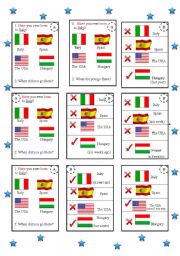 English Worksheet: Speaking cards - Present Perfect and Past Simple