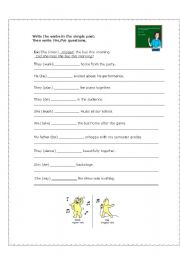 English Worksheet: Simple Past  tense