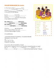 English Worksheet: Yellow submarine