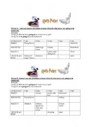 look at the timetable! Harry Potter is going to .... 