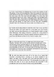 English Worksheet: paragraph organisation