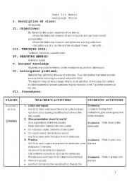 English Worksheet: Lesson plan for 10th grader_Music