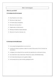 English Worksheet: sterotypes