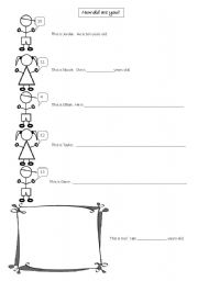 English Worksheet: Ages (Numbers under 20)