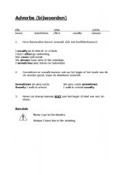 English Worksheet: adverbs