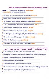 English Worksheet: conjunctions 