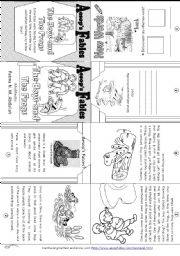 English Worksheet: Aesops Fables: The Boys and The Frogs[ Mini-book ]