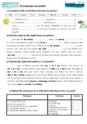 English Worksheet: Mid of term test 3