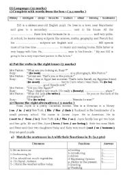 English Worksheet: Mid of term test 3