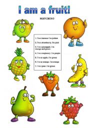 English Worksheet: Im a fruit!