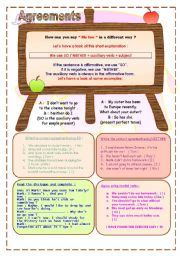 English Worksheet: Agreements 