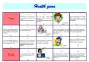 English Worksheet: Health game - oral activity