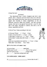 English Worksheet: READING 