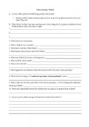 Wall-E Movie Worksheet