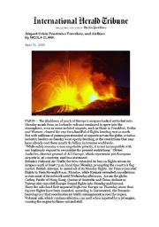 English Worksheet: Volcano crisis article + 6 ACTIVITIES