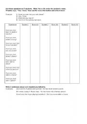 English Worksheet: Present Perfect: Have you ever...?