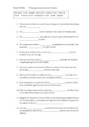 English worksheet: Family Words - more advanced