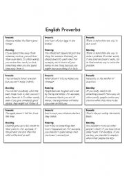 English Worksheet: English Proverbs