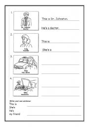 English Worksheet: Introductions