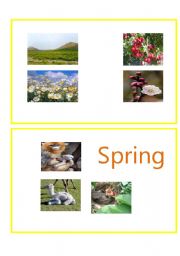 English worksheet: fourth seasons (Spring)