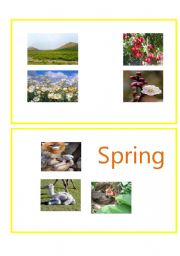 English Worksheet: fourth seasons (Spring)