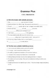 English worksheet: pronouns