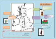 English Worksheet: The British Isles (  a map to be completed + nationality)