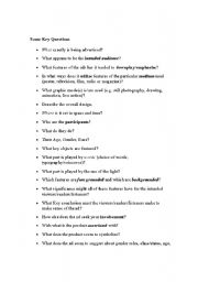 English Worksheet: Advertising Key Questions