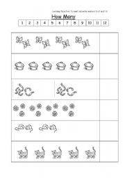 English worksheet: COUNTING 