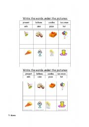 English worksheet: birthday