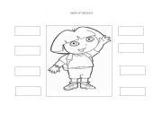 English worksheet: Dora Parts of the Body 