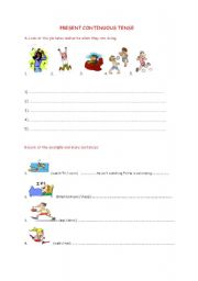 English Worksheet: present continuous