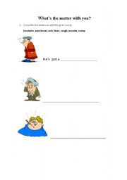 English Worksheet: Whats the matter with you?