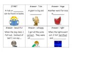 English Worksheet: loop game card synonyms 1