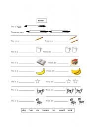 English Worksheet: Plurals