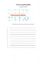 English Worksheet: Check Your Spelling Skills