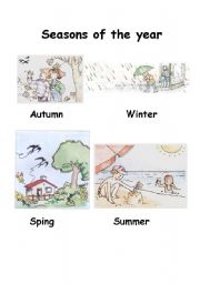 English worksheet: Seasons of the year