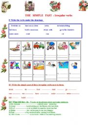 English Worksheet: Simple Past : Irregular verbs 