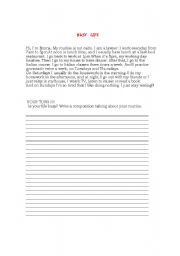 English worksheet: Busy Life