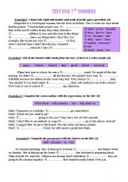 English Worksheet: test