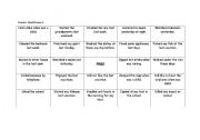 English worksheet: BINGO IN PAST