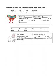 English worksheet: Animals