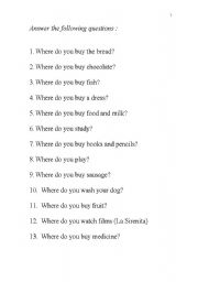 English Worksheet: I can buy
