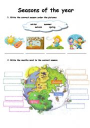 English Worksheet: SEASONS