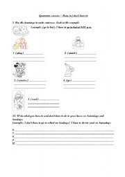 English worksheet: have to