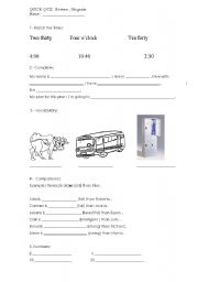 English Worksheet: Quiz 5th. grade