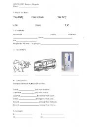 English worksheet: Quiz 5th. grade