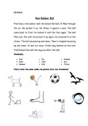 English Worksheet: Easy Reading and Vocabulary